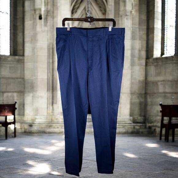 Jos A Bank NWT Men's 38x32 Blue 100% Washable Wool Traveler's Dress Pants200 - Picture 1 of 13